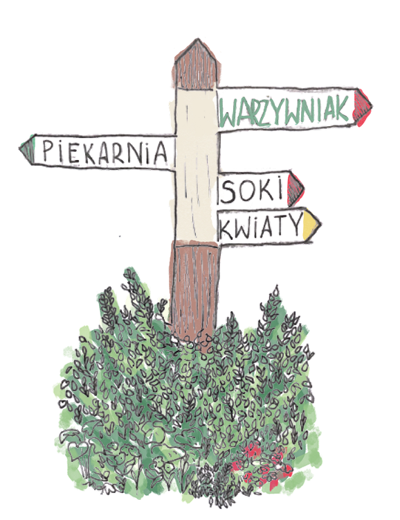 Rysiny drogowskaz warzywniak icon