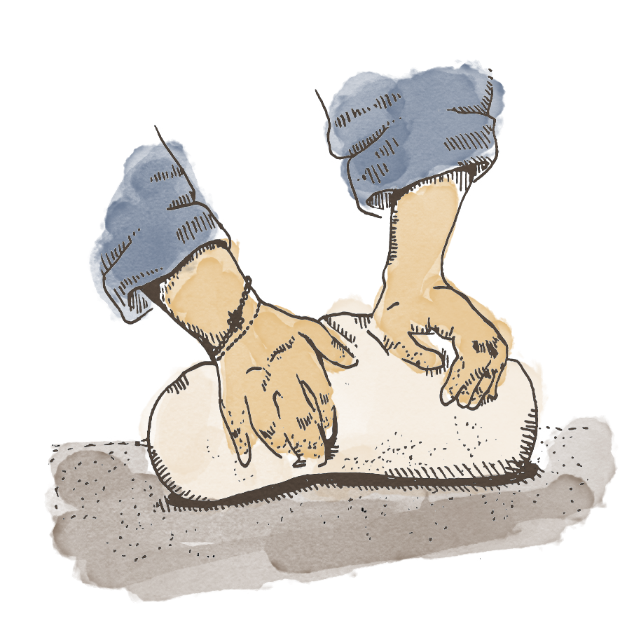 Ikona - ilustracja wyrabianie chleba Rysiny