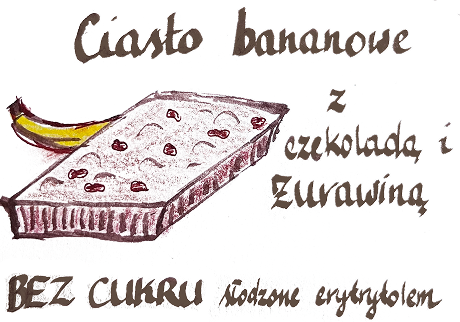 Ilustracja ciasta bananowego