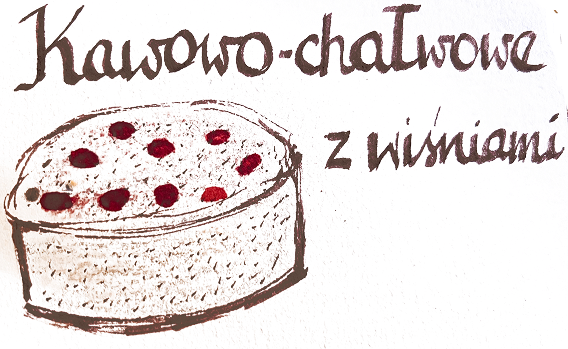Ilustracja ciasta kawowo-chałwowego
