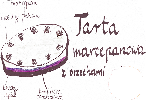 Ilustracja tarty marcepanowej