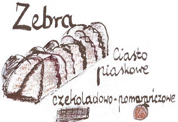 Ilustracja ciasta Zebra