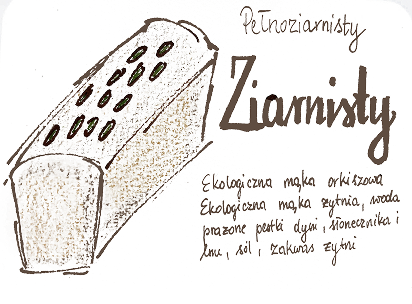 Ilustracja chleba ziarnistego