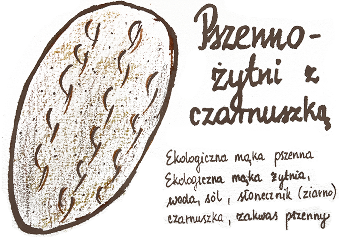 Ilustracja chleba pszenno-żytniego z czarnuszką