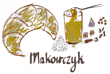 Ilustracja bułeczek z makiem