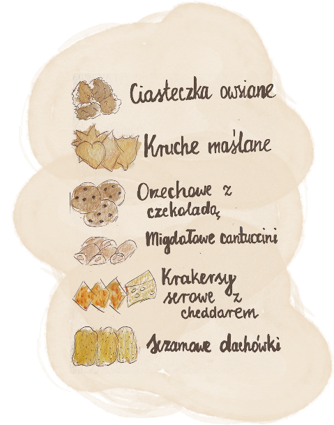 Ilustracja słodkich ciasteczek