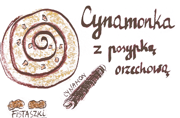 Ilustracja drożdżówki z cynamonem